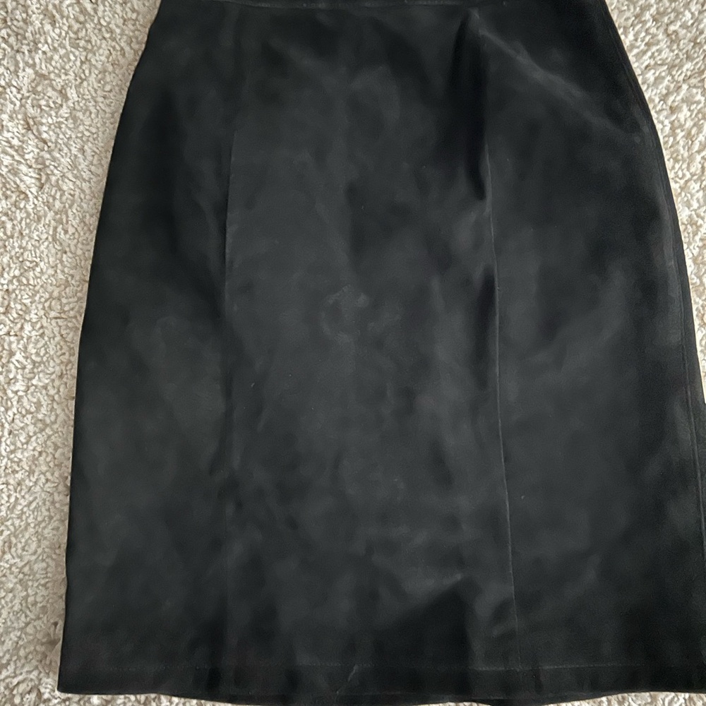Suede  Black Women's Skirt